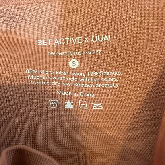 Set Active x Ouai Dusty Rose sz S NWOT - Picture 6 of 6
